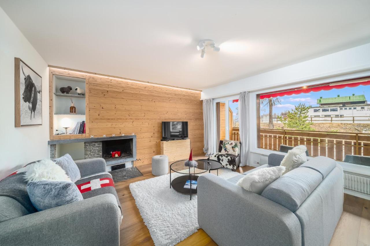In The Heart Of Crans, Fireplace And Parking Appartement *